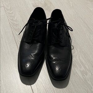 Men's Black Leather Dress Shoes